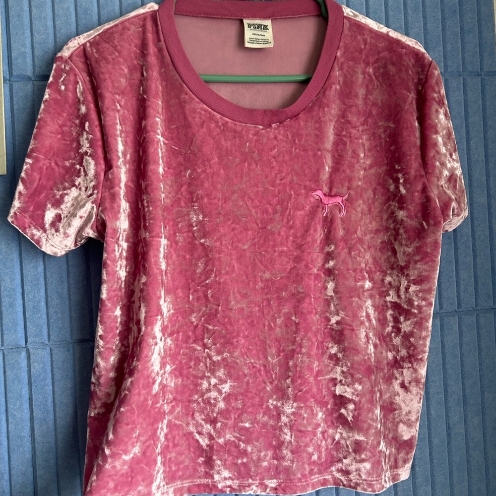 PINK Victoria's Secret Velvet Tee in Pink